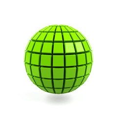 3d Sphere isolated on a white