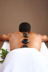 Young man receiving massage