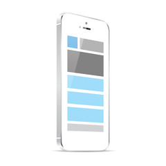 Responsive web design in white smart phone vector eps