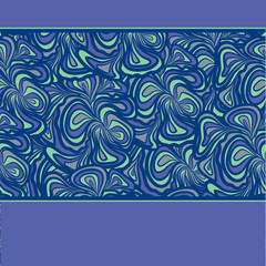 Blue background with wide ornamental stripe