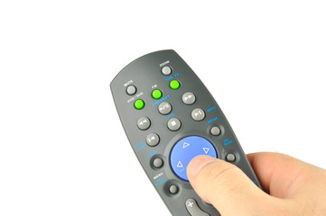 Remote control in the hand