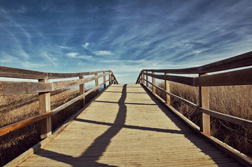 Obraz premium drewniany mostek