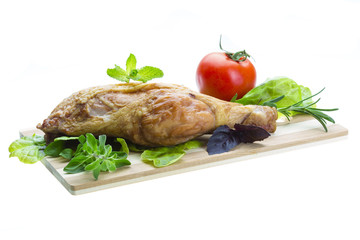 Smoked chicken leg