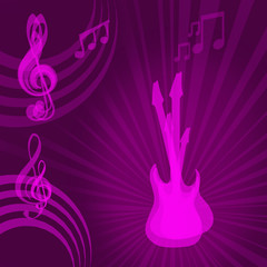 GUITARS AND MUSICAL NOTES