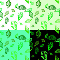 Seamless patterns with leaves