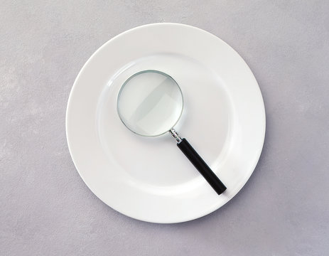 Plate With Magnifying Glass