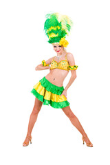 beautiful carnival dancer woman posing
