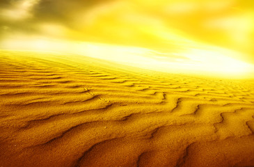 Plakat krajobraz pustynny piasek