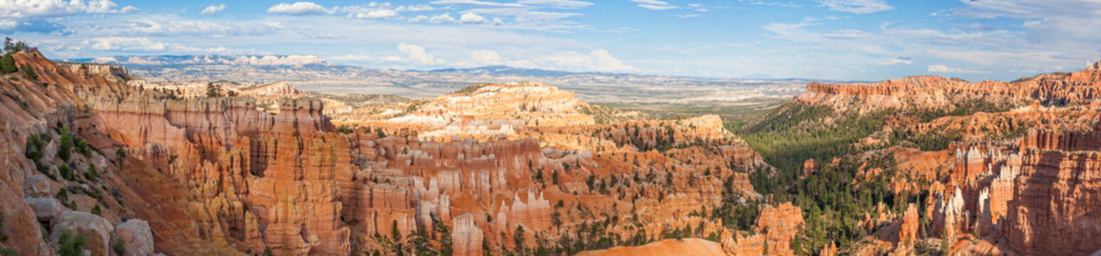 Paronamic View Of Bryce Canyon National Park In Utah