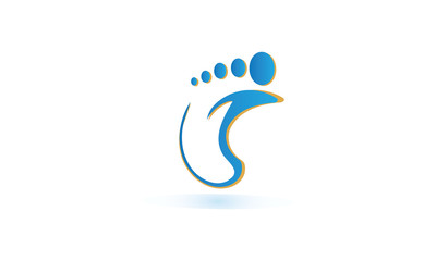 Concept pied bleu