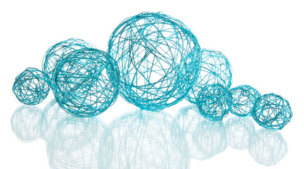 beautiful decorative balls, isolated on white