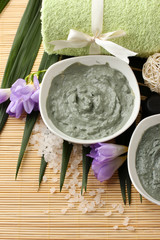 Composition with cosmetic clay for spa treatments,