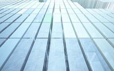 Fototapeta na wymiar Abstract interior of glass blocks