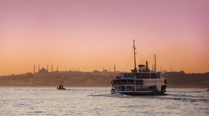 Beautiful evening sky of Istanbul