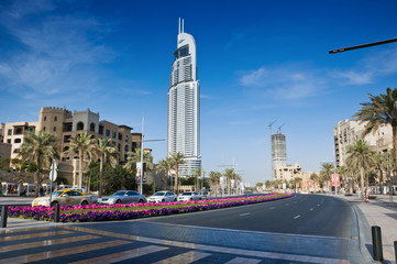 Naklejka premium Downtown Dubai, UAE