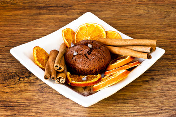 chocolat muffins with chocolat drops