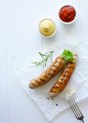 Grilled bratwurst