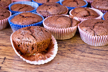 chocolat muffins with chocolat drops