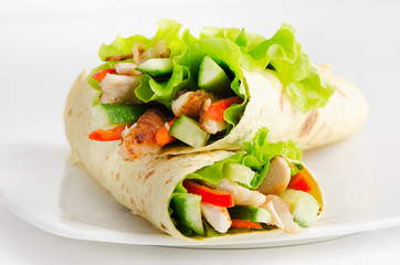 Tortilla chicken wraps