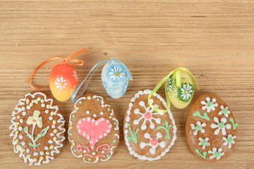 Easter ginger breads and painted egg
