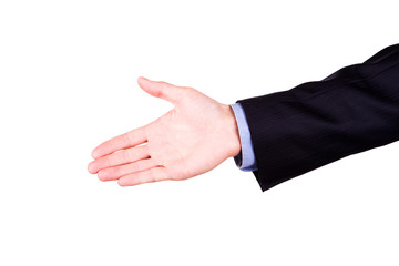 Obraz premium Male hand stretching for handshake