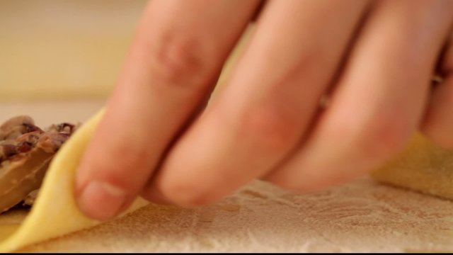 Making ravioli
