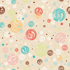 Buddles seamless pattern