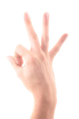 Letter 'S' in sign language, on a white background