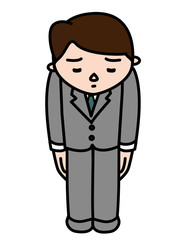 お詫びするビジネスマン