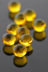 Fish oil capsules