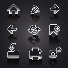 glossy web navigation icon set