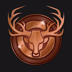 Cerf logo bronze