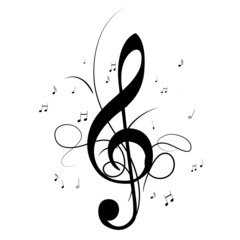Hintergrund Musik Noten Notenschlüssel