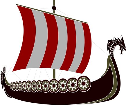 viking ship  stencil