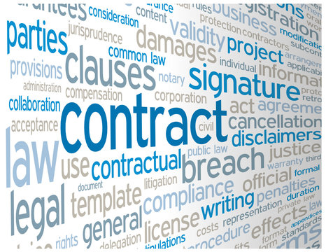CONTRACT Tag Cloud (agreement terms and conditions signature)