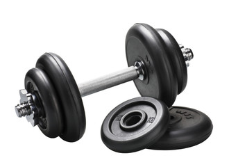 dumbbell and barbell discs