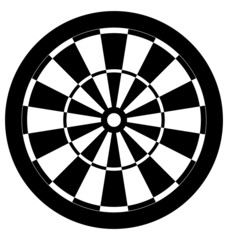 Dartboard black and white vector