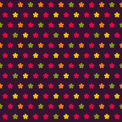 Vector seamless pattern with small flowers