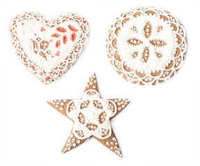 set of gingerbread cookies