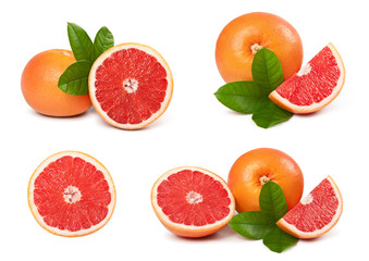 Fototapeta na wymiar collection of fresh lemons grapefruit