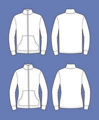 Vector illustration of men's and women's sport jumpers