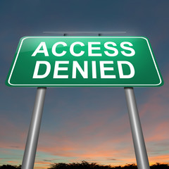 Access denied concept.