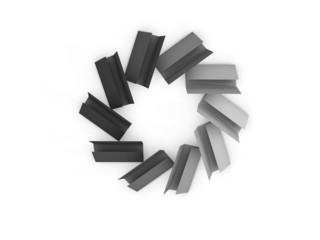 flyer 3d darstellung muster logo kreis