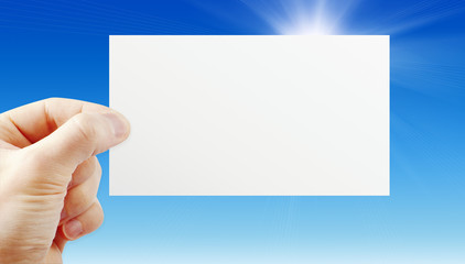 Fototapeta premium Hand holding paper