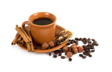 Coffee with ingredients