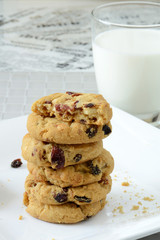 Close-up of Chocolate Chips Cookies