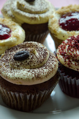 Assorted colorful cupcakes