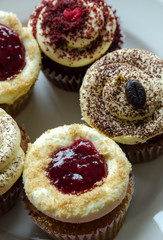 Assorted colorful cupcakes
