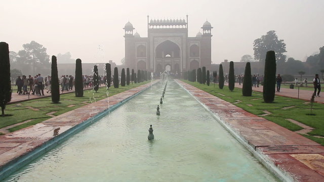 Taj Mahal entrance in Agra India