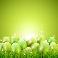 Green modern Easter background